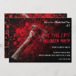 Bloody Axe Scary Horror Halloween Party Invitation<br><div class="desc">Customise for any event</div>