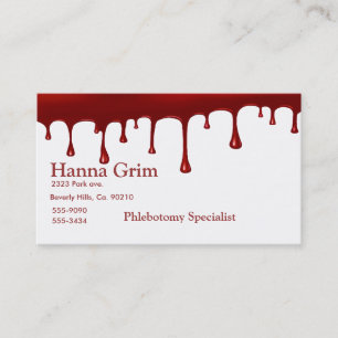 Bloody Blood Drip Business Card