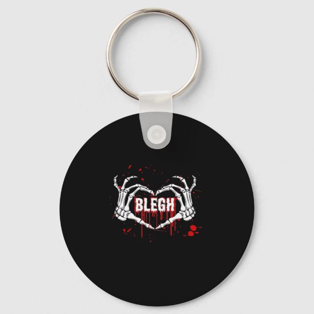 Bloody Breakdown, Skeleton Heart Hands Emo, Metalc Key Ring (Front)