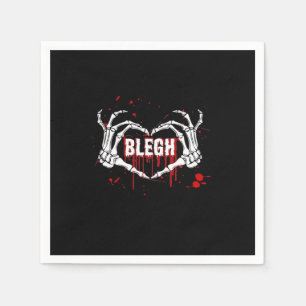 Bloody Breakdown, Skeleton Heart Hands Emo, Metalc Napkin