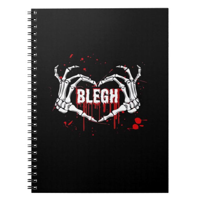 Bloody Breakdown, Skeleton Heart Hands Emo, Metalc Notebook (Front)