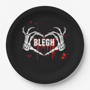 Bloody Breakdown, Skeleton Heart Hands Emo, Metalc Paper Plate
