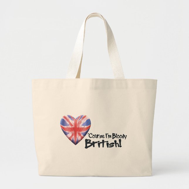 Bloody British Large Tote Bag (Front)