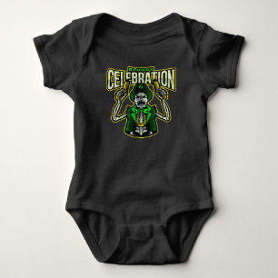 Bloody Celebration Skeleton Leprechaun Baby Bodysuit