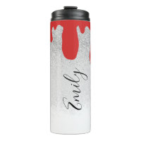 Bloody Dripping Sparkles Monogrammed Name     