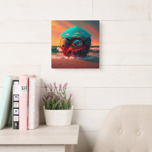 Bloody Eyes Square Wall Clock