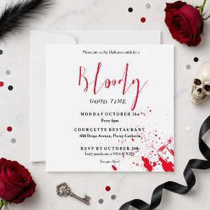 Bloody Good time Scary Party Halloween Invitation