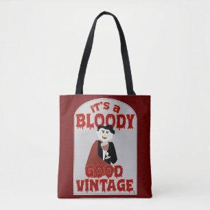Bloody Good Vintage Cartoon Halloween Vampire Tote Bag