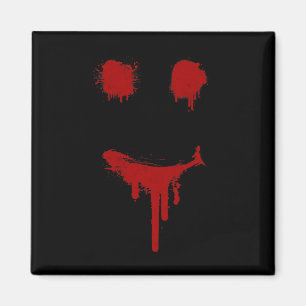 Bloody Halloween Costume I Blood Splatter Smile Magnet