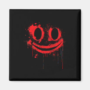 Bloody Halloween Costume I Blood Splatter Smile Magnet
