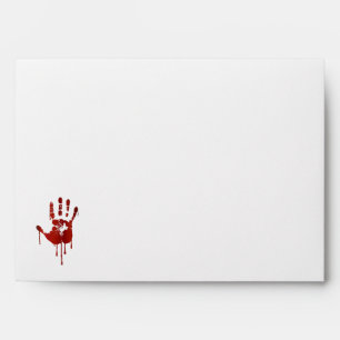 Bloody halloween hand envelopes