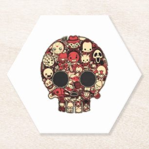 Bloody halloween paper coaster