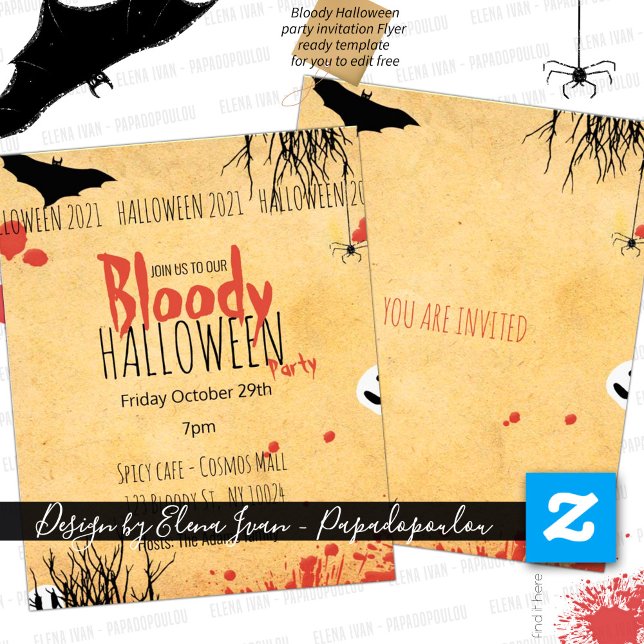 Bloody Halloween party invitation Flyer (Creator Uploaded)