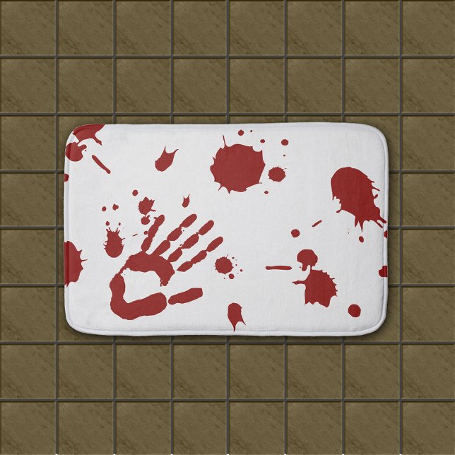 Bloody Hand Blood Splattered Bath Mat (Creator Uploaded)
