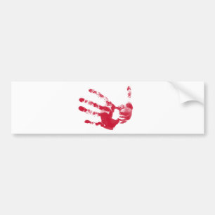 Bloody Hand Bumper Sticker
