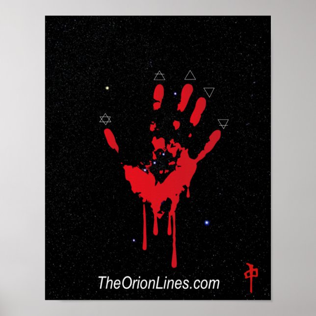bloody hand over orion poster (Front)