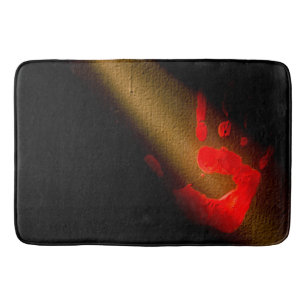 Bloody Hand Print Bath Mat