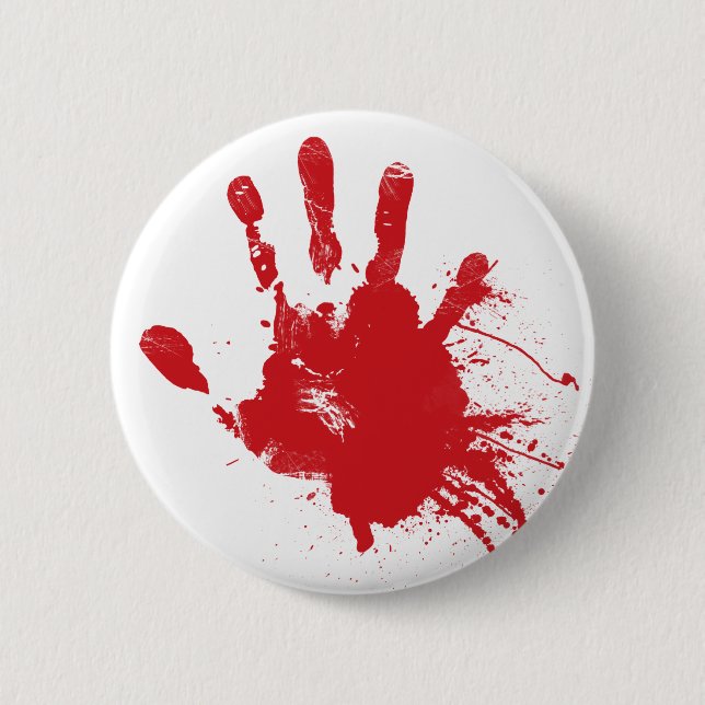 Bloody Handprint Button (Front)
