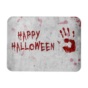 Bloody Handprint Halloween Magnet