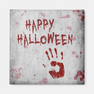 Bloody Handprint Halloween Magnet