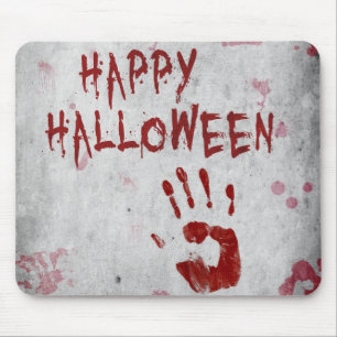 Bloody Handprint Halloween Mouse Pad