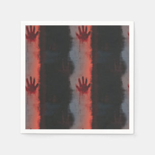 Bloody Handprint Halloween Napkin