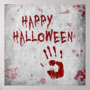 Bloody Handprint Halloween Poster