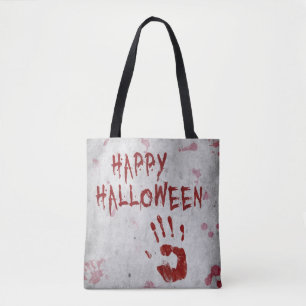 Bloody Handprint Halloween Tote Bag