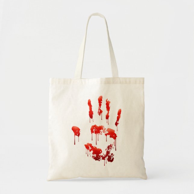 Bloody Handprint Horror Halloween Party Night Cost Tote Bag (Front)