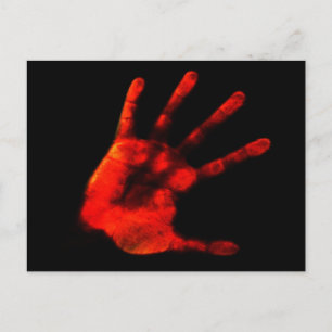 Bloody HandPrint Postcard
