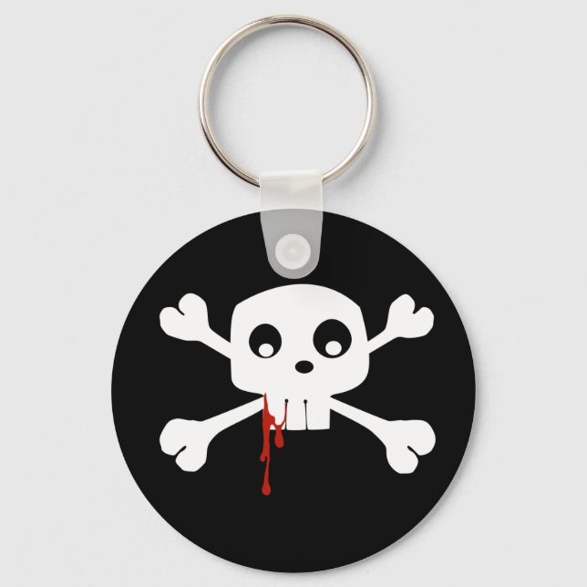 Bloody Jolly Roger Keychain (Front)