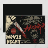 Bloody Knife Horror Halloween Movie Night