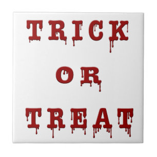 Bloody Letter Trick or Treat Ceramic Tile