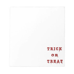 Bloody Letter Trick or Treat Notepad