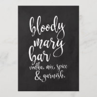 Bloody Mary Bar Affordable Chalkboard Wedding Sign