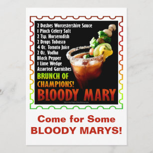 BLOODY MARY, Brunch of Champions Invitation