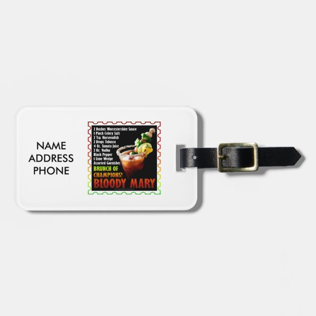 BLOODY MARY, Brunch of Champions Luggage Tag (Front Horizontal)