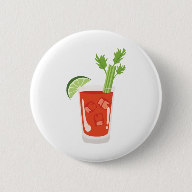 Bloody Mary Cocktail 6 Cm Round Badge (Front)