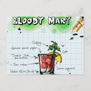 Bloody Mary Cocktail Postcard