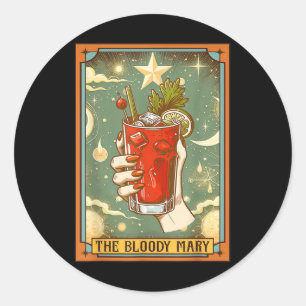 Bloody Mary Drinking Tail The Bloody Mary Tarot Ca Classic Round Sticker