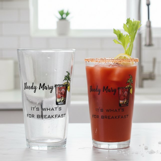 Bloody Mary It's What's for Breakfast Funny  Glass (Creator Uploaded)