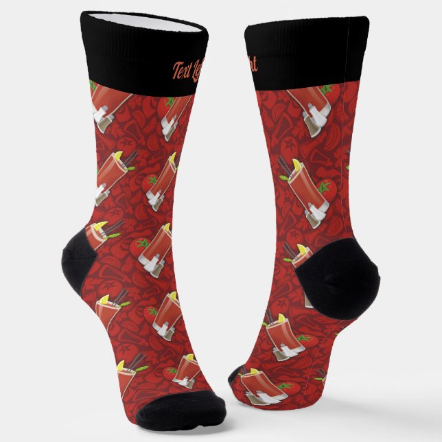 Bloody Mary Pattern Socks (Angled)