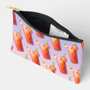 Bloody Mary Pattern: Surreal Tomato Repeat Art Accessory Pouch