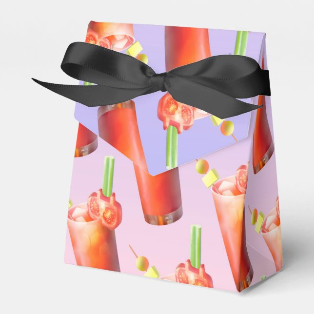 Bloody Mary Pattern: Surreal Tomato Repeat Art Favour Box (Front Side)
