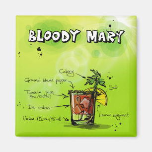 Bloody Mary Recipe - Cocktail Gift Magnet