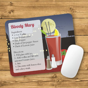 Bloody Mary Recipe Mouse Pad