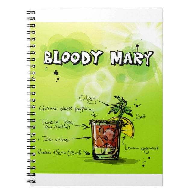 Bloody Mary Recipe Notebook (Front)