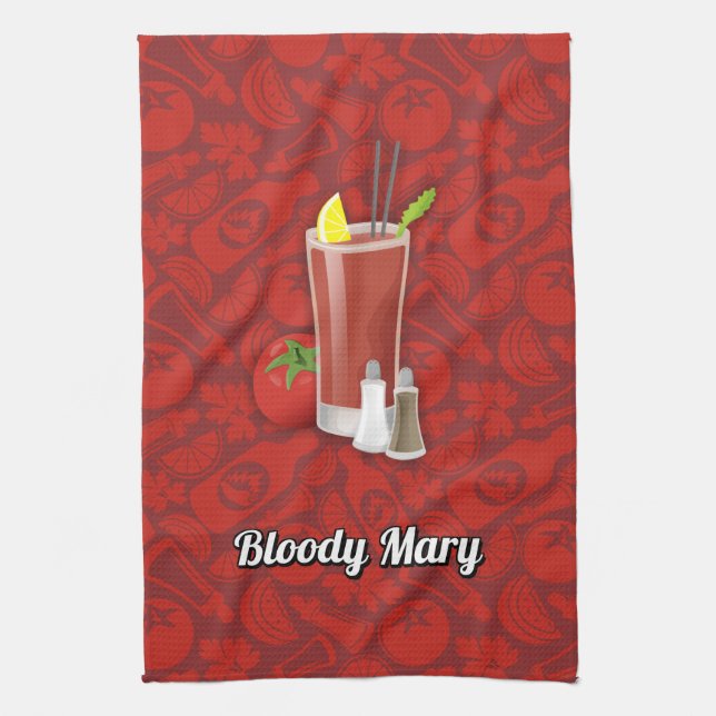 Bloody Mary Tea Towel (Vertical)