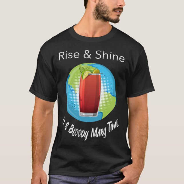Bloody Mary Time Brunch Wonderlust Graphic T-Shirt (Front)