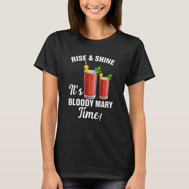 Bloody Mary Time Cute Cocktail  Girls Women Dress T-Shirt (Front)